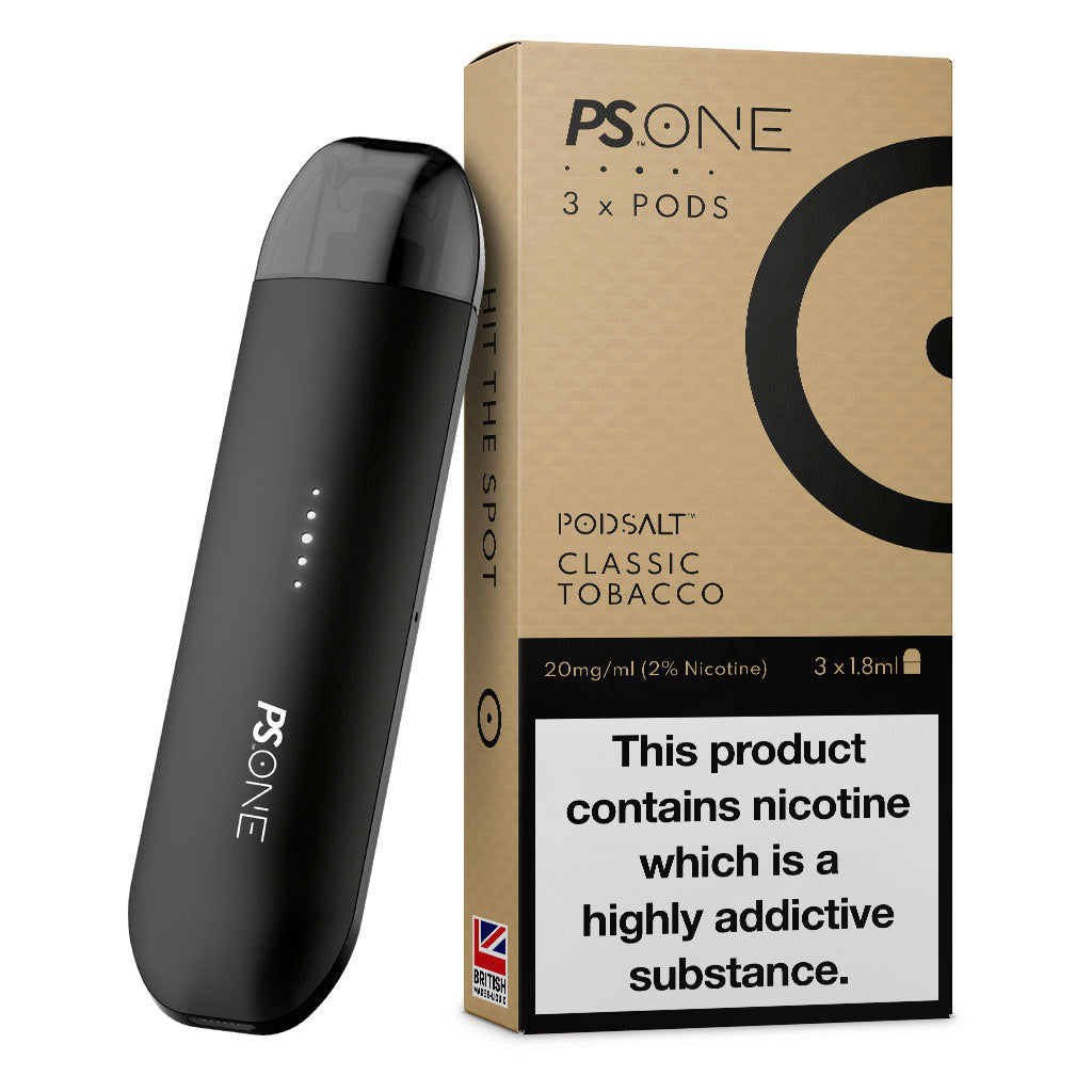 PS ONE CLASSIC TOBACCO 3X1.8ML PODS - 20MG/ML - My Vapery South Africa
